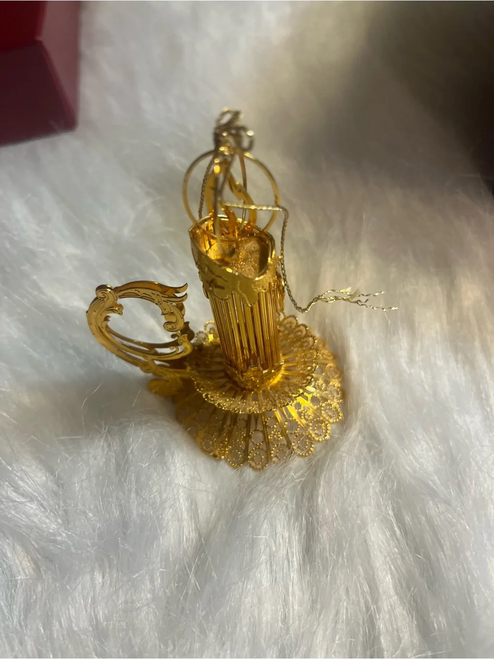 2001 Danbury Mint 23kt Plated Gold Ornaments.